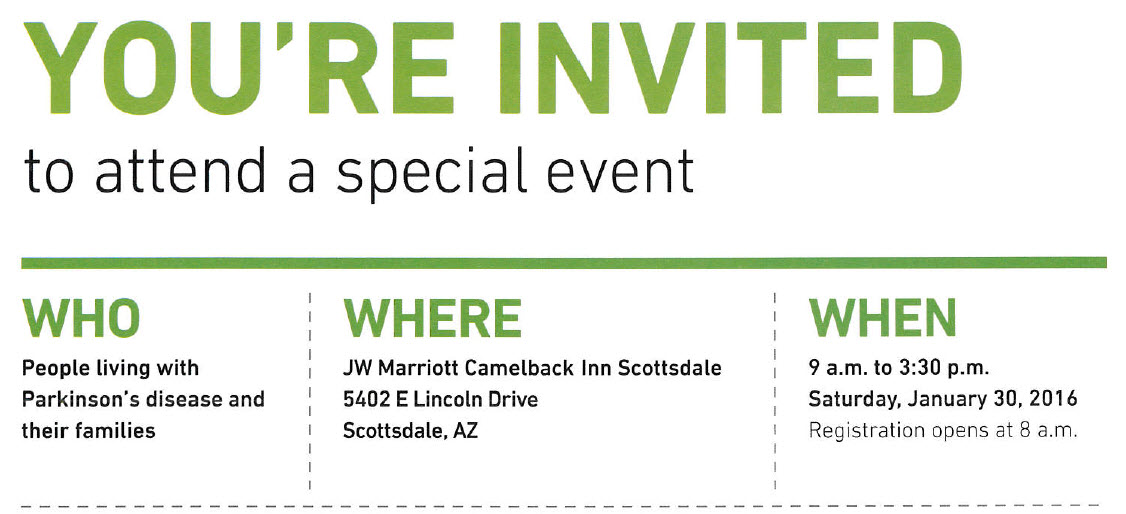 You’re Invited to Join us at a Special Event! – Parkinson Wellness ...